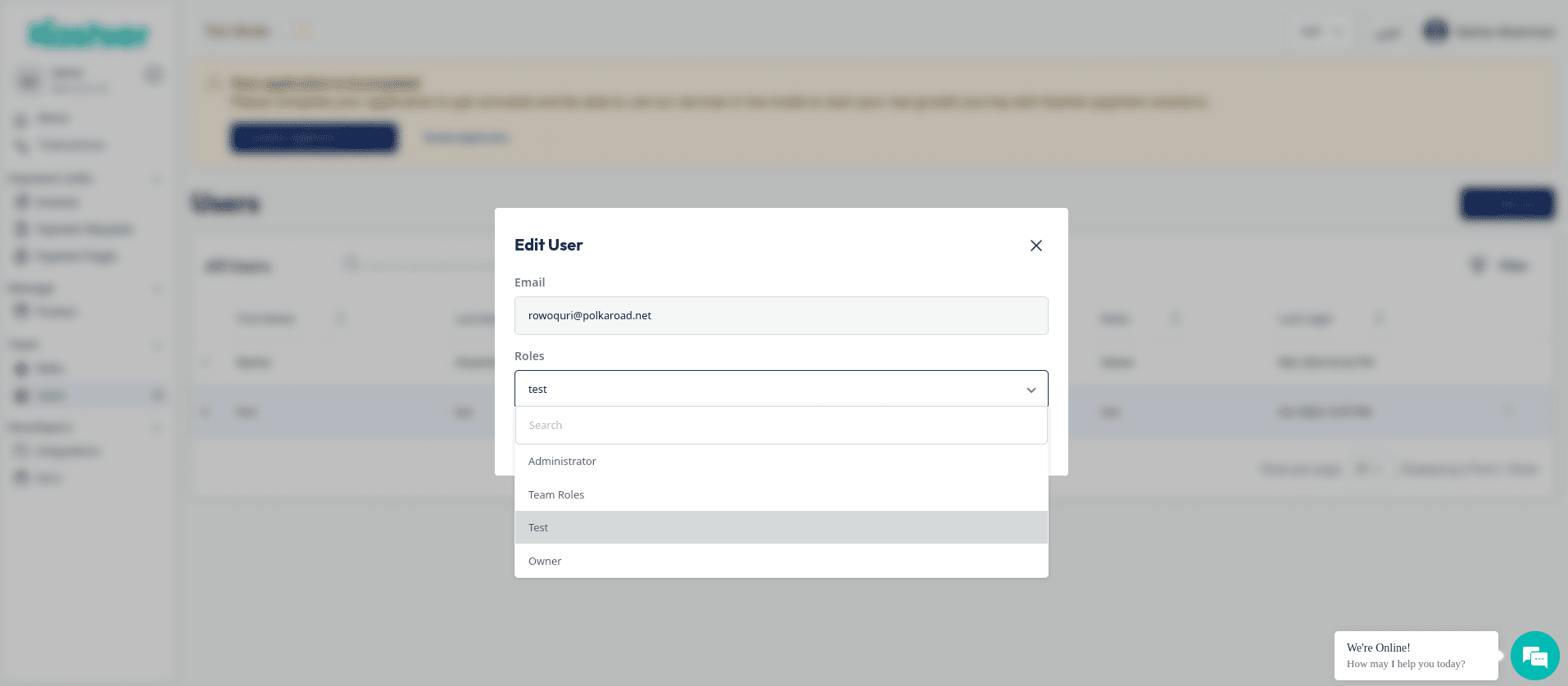 Change user role